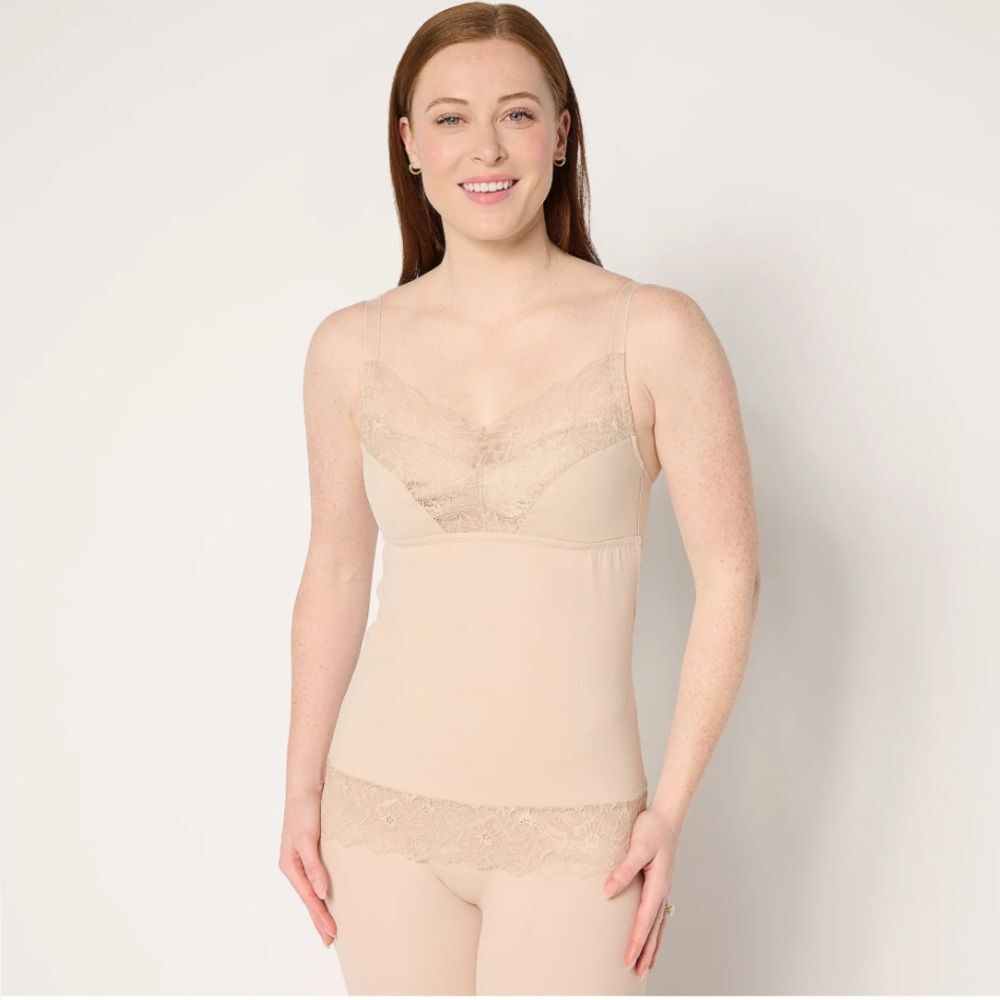 Breezies Soft Support Lace Bra Camisole
